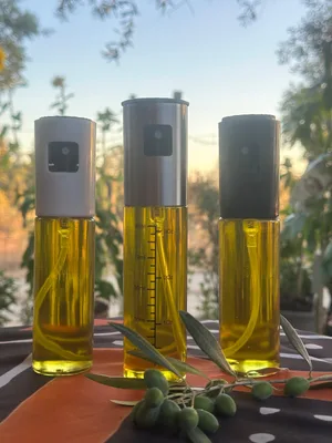 Azeite de produção própria em elegante frasco pulverizador