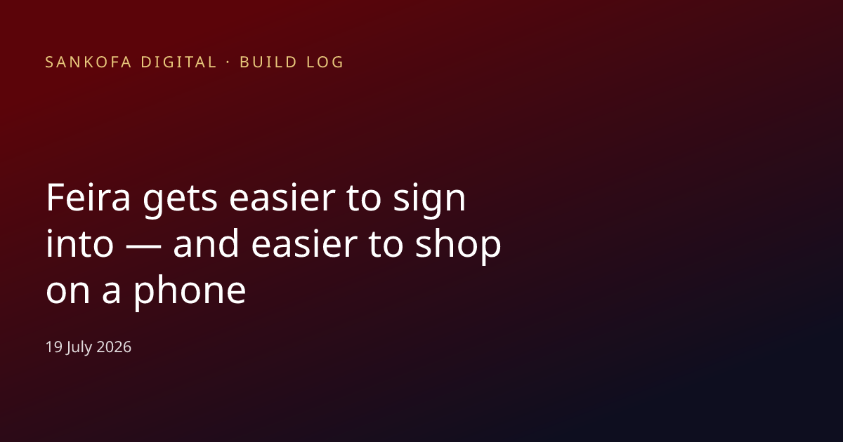 Feira gets easier to sign into — and easier to shop on a phone